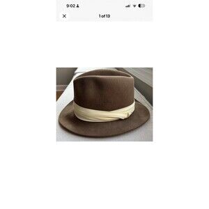 Goorin Bros Safari Brown Fedora Hat Brown size Medium 100% wool vintage